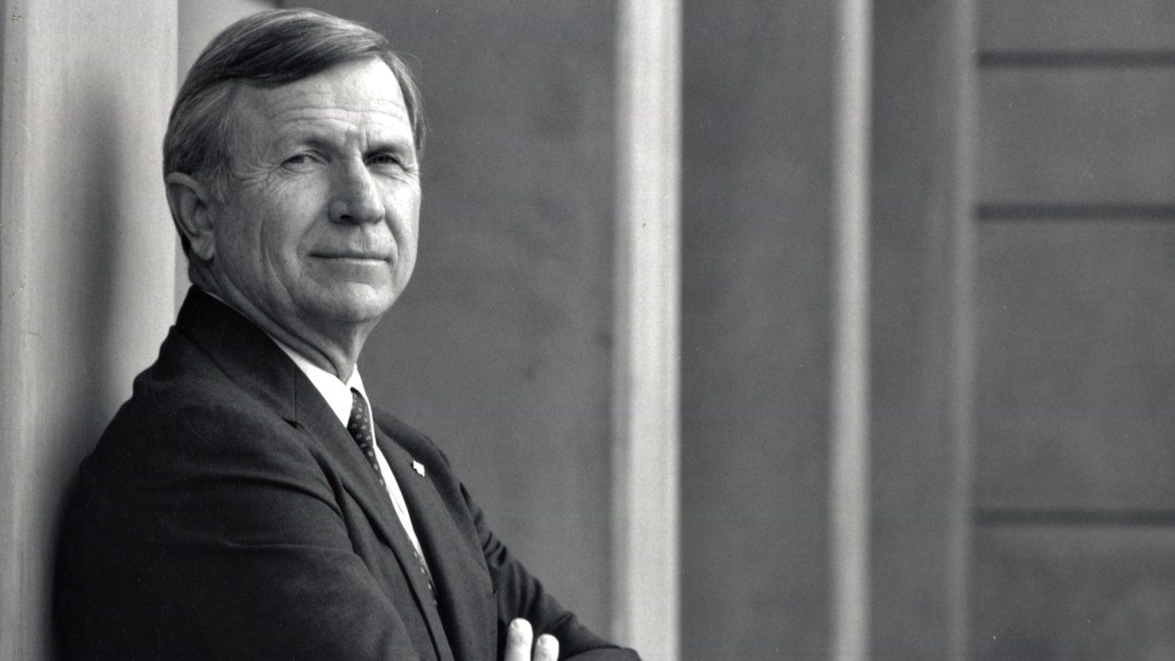 Image of Lattie Coor looking at the camera. 
