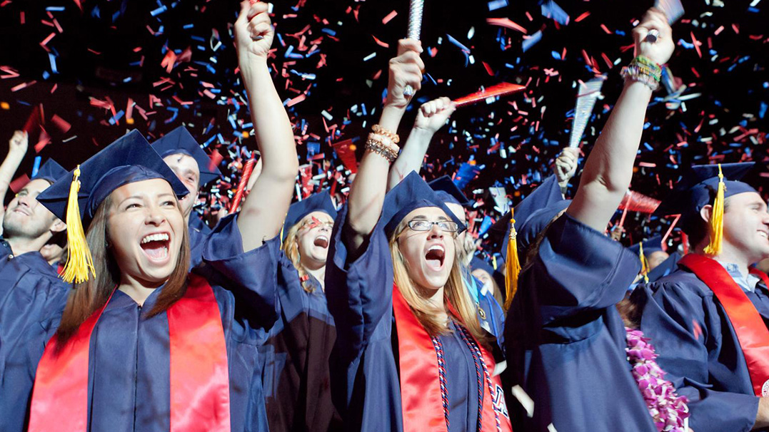 Photo of University of Arizona students at graduation.