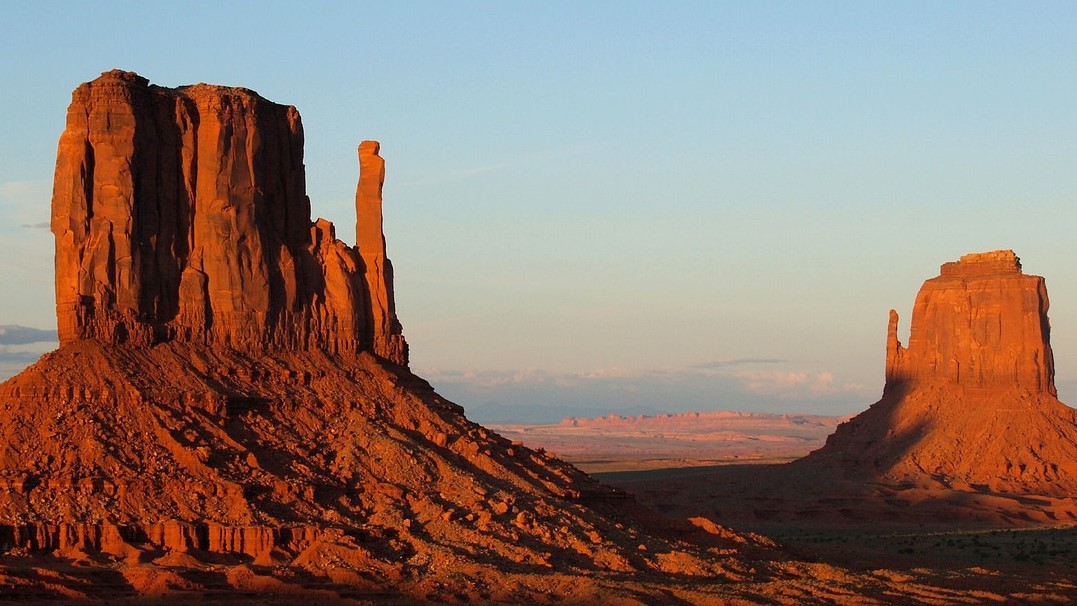 Photo of the "mittens" in Monument Valley. 