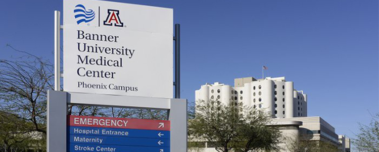 A photo of Banner University Medical Center in Phoenix.