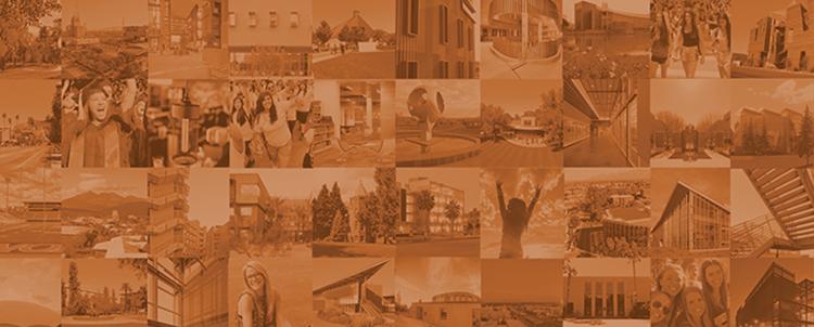 Collage of images from Arizona's public universities including students, buildings and landscapes 
