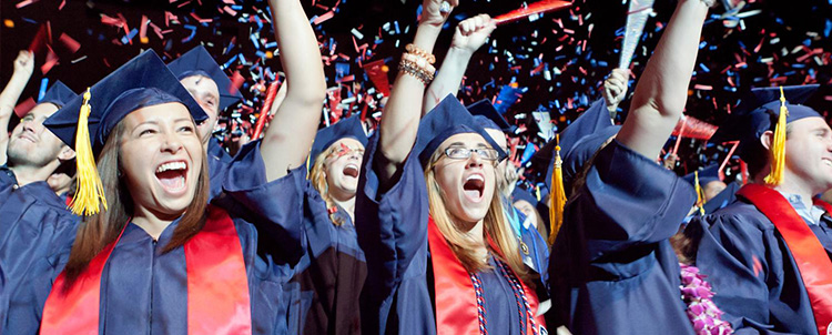Photo of University of Arizona students at graduation.