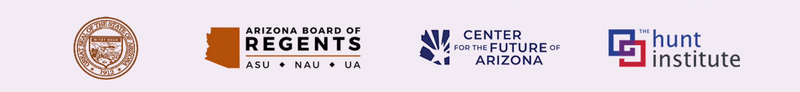 Arizona State, ABOR, CFA and Hunt Institute logos