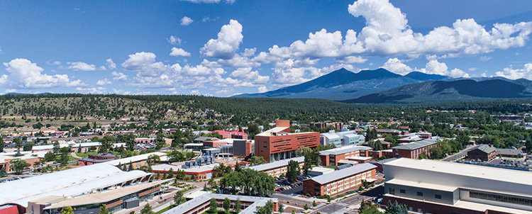 Aerial photo of Northern Arizona University.