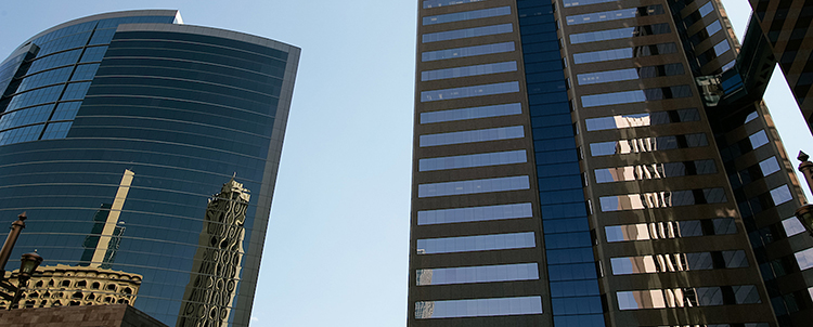 Photo of building exteriors in downtown Phoenix 